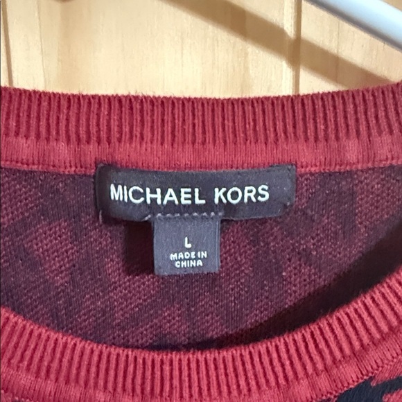 Michael Kors Women's Sweater in Red and Black Pattern - Picture 2 of 4